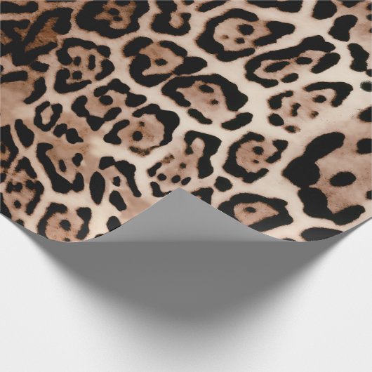 Leopard Spot Animal Print Muster Geschenkpapier (Ecke)