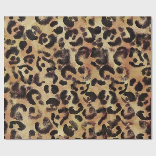 Leopard Spot Animal Print Muster Geschenkpapier (Flach)