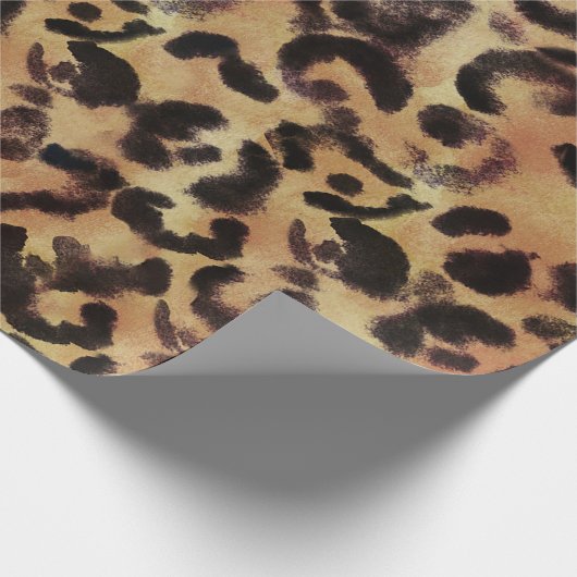 Leopard Spot Animal Print Muster Geschenkpapier (Ecke)