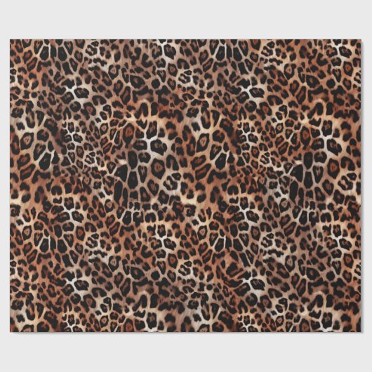 Leopard Spot Animal Print Muster Geschenkpapier (Flach)