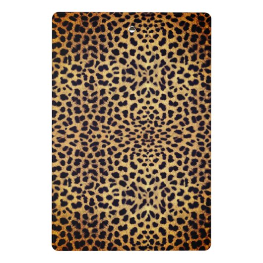 Leopard Spot Gold Glitzer Kristall Extravagant Mini Klemmbrett (Rückseite)