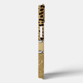 Leopard Spot Gold Glitzer Kristall PRINT Case-Mate iPhone Hülle (Rückseite / Rechts)
