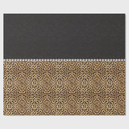 Leopard Spot Kristall Diamonds Geschenkpapier (Flach)