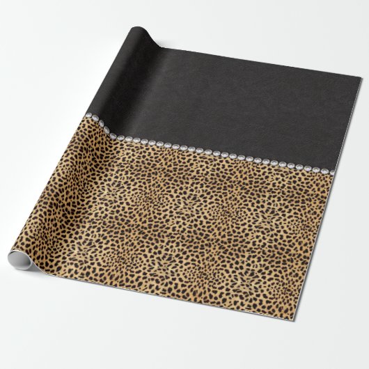 Leopard Spot Kristall Diamonds Geschenkpapier (Ungerollt)