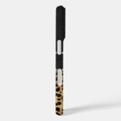 Leopard Spot Kristall Diamonds Monogram FOTO Case-Mate iPhone Hülle (Rückseite / Rechts)