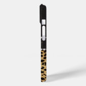 Leopard Spot Kristall Diamonds Monogram FOTO Case-Mate iPhone Hülle (Rückseite / Links)