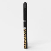 Leopard Spot Kristall Diamonds Monogram FOTO Case-Mate iPhone Hülle (Hinten/Links)