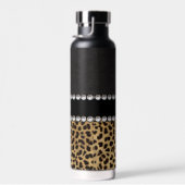 Leopard Spot Kristall Diamonds Monogram Trinkflasche (Rechts)