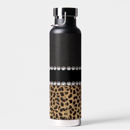 Leopard Spot Kristall Diamonds Monogram Trinkflasche (Rechts)