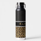 Leopard Spot Kristall Diamonds Monogram Trinkflasche (Vorne)