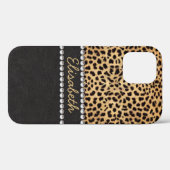Leopard Spot Kristall Diamonds Name Case-Mate iPhone Hülle (Rückseite (Horizontal))