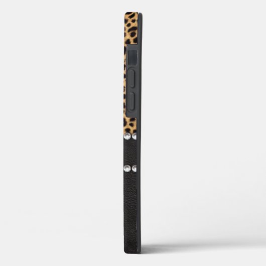 Leopard Spot Kristall Diamonds Name Case-Mate iPhone Hülle (Rückseite / Links)