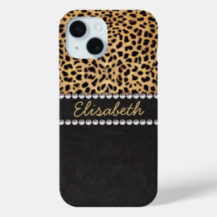 Leopard Spot Kristall Diamonds personalisieren Case-Mate iPhone Hülle