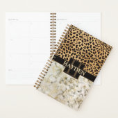 Leopard Spot Marmor Monogramm Name Planer (Anzeige)