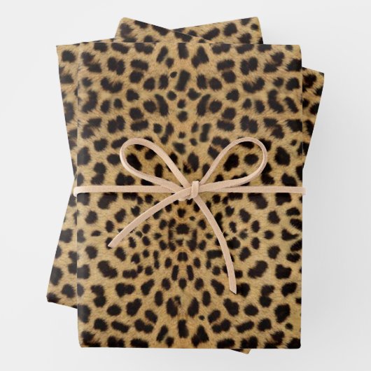 Leopard-Spot-Muster Geschenkpapier Set (Beispiel)