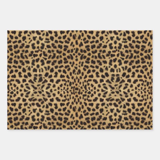 Leopard-Spot-Muster Geschenkpapier Set (Vorderseite)