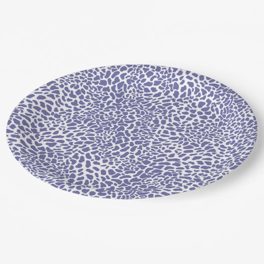 Leopard Spot Muster Pappteller (Schrägansicht)