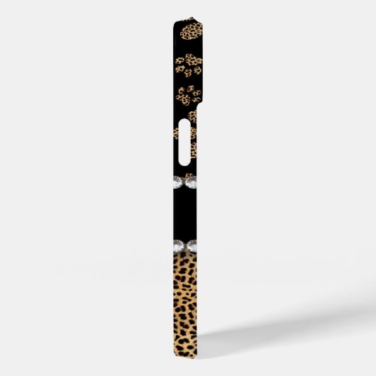 Leopard Spot Paw Prints Kristall Case-Mate iPhone Hülle (Rückseite / Rechts)