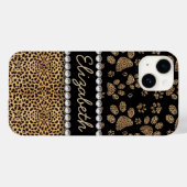 Leopard Spot Paw Prints Kristall Case-Mate iPhone Hülle (Rückseite (Horizontal))