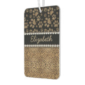 Leopard Spot Paw Prints Kristall FOTO DRINT Autolufterfrischer (Links)