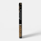 Leopard Spot Paw Prints Kristall iPhone Hülle (Linke Seite)