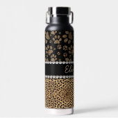 Leopard Spot Paw Prints Kristall Trinkflasche (Vorne)