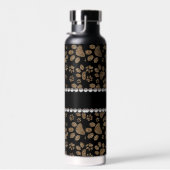 Leopard Spot Paw Prints Kristall Water Bottle Trinkflasche (Rechts)