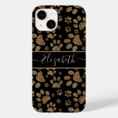 Leopard Spot Paw Prints Personalisiert Case-Mate iPhone Hülle (Rückseite)