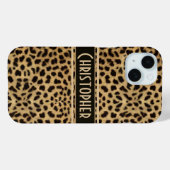 Leopard Spot Skin Print Personalisiert Case-Mate i iPhone Hülle (Rückseite (Horizontal))