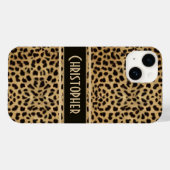 Leopard Spot Skin Print Personalisiert Case-Mate iPhone Hülle (Rückseite (Horizontal))