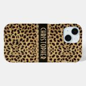 Leopard Spot Skin Print Personalisiert Case-Mate iPhone Hülle (Rückseite (Horizontal))