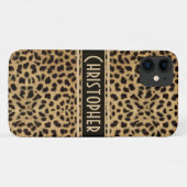Leopard Spot Skin Print Personalisiert Case-Mate iPhone Hülle (Rückseite (Horizontal))
