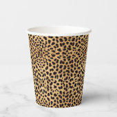 Leopard Spot Skin Print Personalisiert Paper Cup Pappbecher (Rückseite)