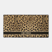 Leopard Spot Skin Print Personalisiert Schreibtischunterlage (Vorderseite)