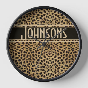 Leopard Spot Skin Print Personalisiert Uhr