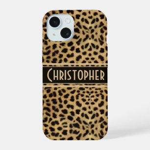 Leopard Spot Skin Print Personalisiertes Case-Mate iPhone 15 Hülle