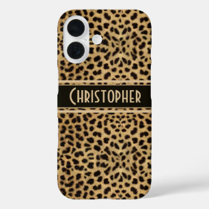 Leopard Spot Skin Print Personalized iPhone 16 Hülle