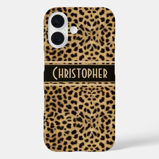 Leopard Spot Skin Print Personalized Case-Mate iPhone Hülle (Rückseite)