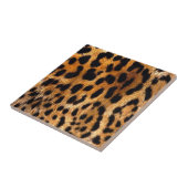 Leopard Spots Black Brown Wild Animal Fine Art Fliese (Seite)