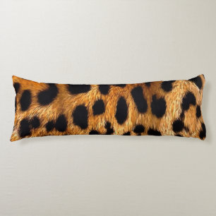 Leopard Spots Black Brown Wild Animal Fine Art Seitenschläferkissen