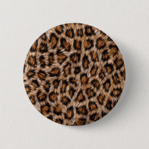 Leopard Spots Fur Jaguar Animal Cat Skin Pattern.j Button