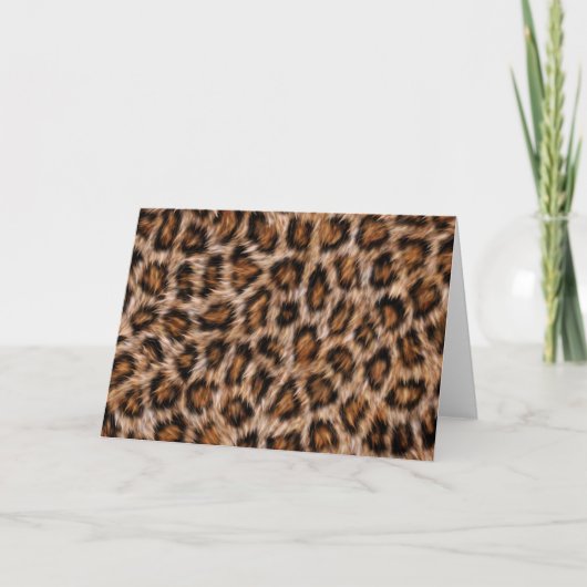 Leopard Spots Fur Jaguar Animal Cat Skin Pattern.j Karte (Vorderseite)