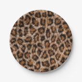 Leopard Spots Fur Jaguar Animal Cat Skin Pattern.j Pappteller (Vorderseite)