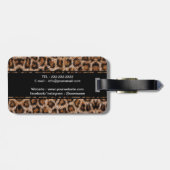 Leopard Spots Fur Jaguar Tierkatzenmuster Gepäckanhänger (Rückseite horizontal)