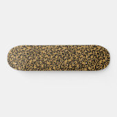 Leopard Spots Gold Fur Jaguar Muster Skateboard (Horizontal)