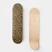 Leopard Spots Gold Fur Jaguar Muster Skateboard (Vorderseite)