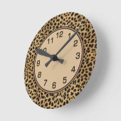 Leopard Spots Hautzahlen Runde Wanduhr (Winkel)