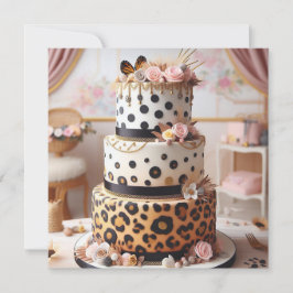 LEOPARD SPOTS LAYERED GEBURTSTAGSKAKE KARTE