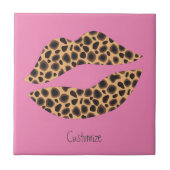 Leopard Spots Lipstick Kiss Thunder_Cove Fliese (Vorderseite)