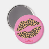 Leopard Spots Lipstick Kiss Thunder_Cove Magnet (Vorderseite/Rückseite)